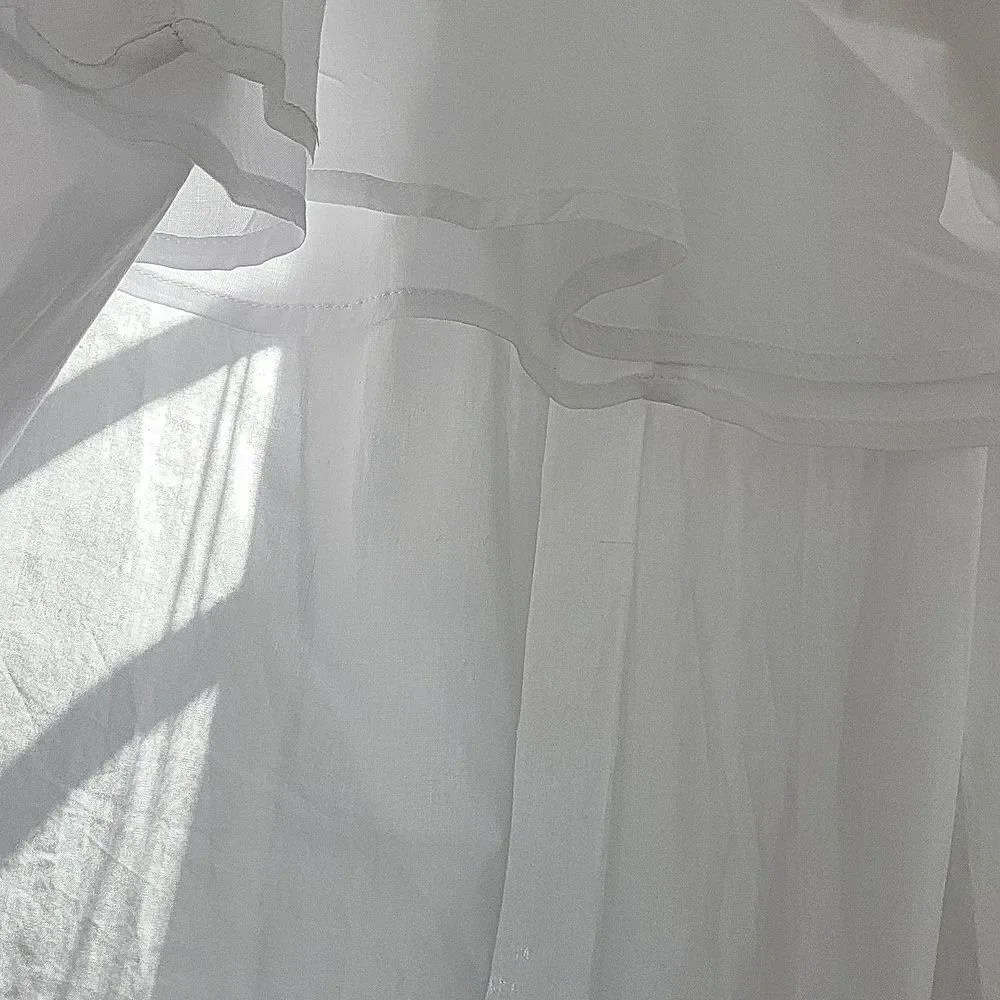 J. Crew White A-Line Skirt with Floral Embroideryrew.‎ Size 8